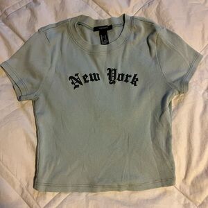 New York green baby tee forever 21 size small